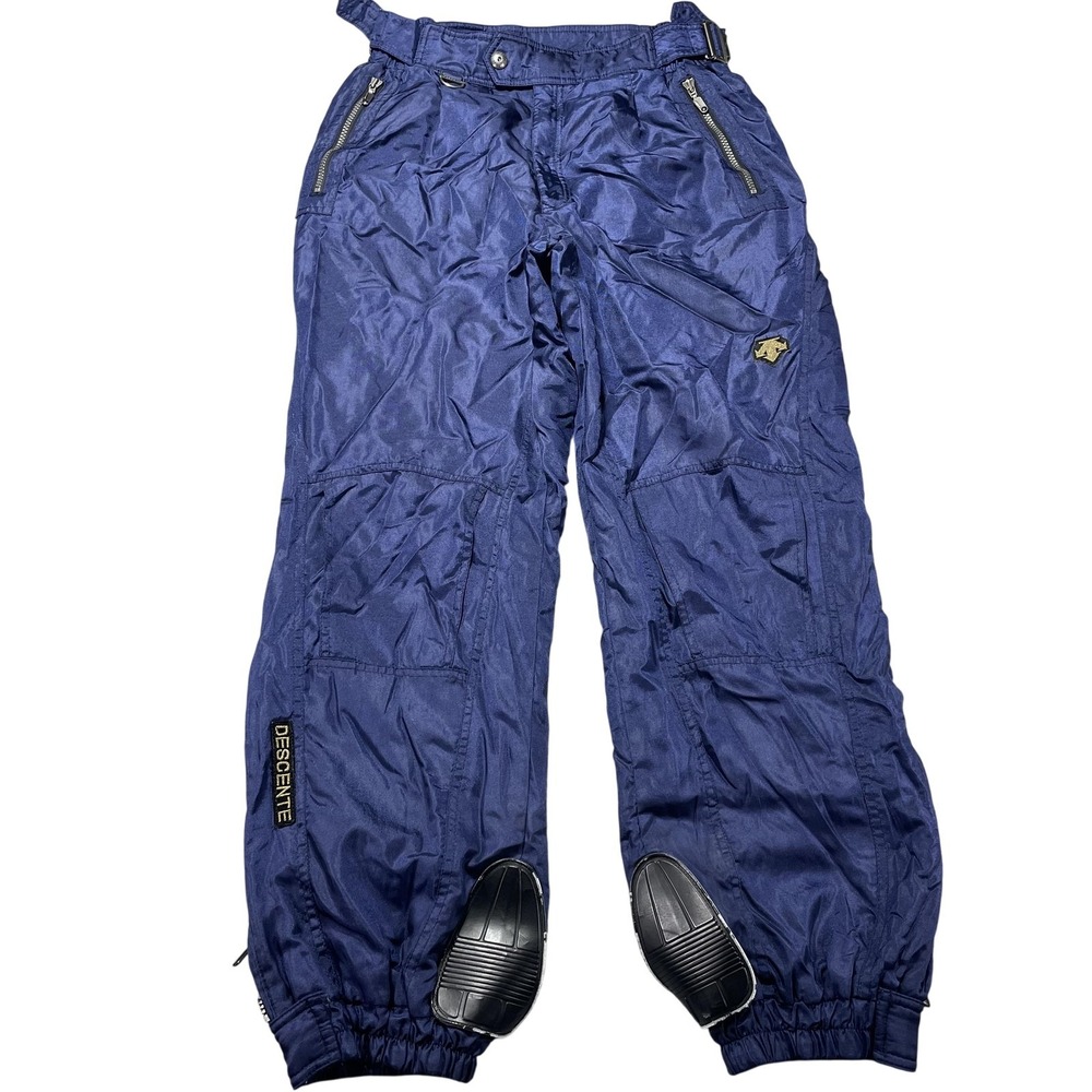 Descente Snow Pants Mens 34 Blue Entrant SC Insulated Ski Waterproof Zip Pockets